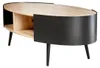 CALICOSY - Table basse ovale avec flancs en métal noir L120 Voir les images du produit 5