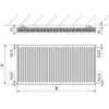 Panelový radiátor Mexen C21 600 x 1200 mm, bočné Náhľad obrázku produktu 6