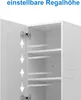 Hochschrank 140cm Weiß Hochglanz Smiley Badschrank Produktbild-Vorschau 3
