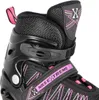 Close-up view of a black and pink inline skate. Anteprima dell’immagine prodotto
