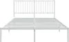 Metalowa Rama Łóżka Z Wezgłowiem Biała, 140X200 Cm Lumarko! Podgląd zdjęcia produktu 4