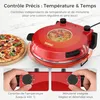 YASHE Four à pizza électrique QL31W, 400 °C, 1200 W, pierre Voir les images du produit 3