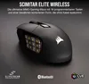 A black gaming mouse with illuminated buttons is shown on a dark surface. Produktbild-Vorschau