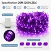 20M 200LEDs 8 módov rozprávkové svetlá napájanie LED Náhľad obrázku produktu 2