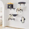 Yaheetech Katzen Kletterwand, 4er Set, inkl. Katzenhöhle Produktbild-Vorschau 2