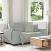 vidaXL 2-Sitzer-Sofa Hellgrau 160x78x84 cm Samt Produktbild-Vorschau 2