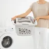 Rotho 3er-Set Wäschekorb 50L Flowers - Wäschesammler groß - Produktbild-Vorschau 2