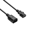 A black power cable with two IEC connectors, shown against a white background. Voir les images du produit