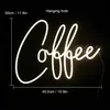 NEON LED Licht, dekorative Wand-Leuchte, Coffee, weißes Produktbild-Vorschau 3