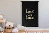 MuchoWow® Wandteppich Wandbehang Zitat - Liebe - Gold Produktbild-Vorschau 3