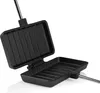 An open sandwich maker with a long handle, shown against a white background. Produktbild-Vorschau