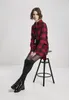 Urban Classics Ladies - Koszula flanelowa w kratę czerwona Podgląd zdjęcia produktu 5