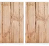 Zeller Herdabdeck-/Schneideplatten "Wood", 2-er Set, Glas - Produktbild-Vorschau 1