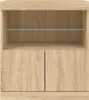 vidaXL Príborník s LED osvetlením Sonoma dub 60x37x67 cm Náhľad obrázku produktu 5
