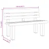 vidaXL Gartenbank Weiß 110x52x71 cm Polypropylen Produktbild-Vorschau 8