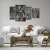 Bild auf Leinwand - Leinwandbild - 4 Teile - Hirsch Hirsch Produktbild-Vorschau 6