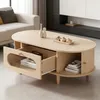 Merax Couchtisch mit 1 Schublade und Rolltür, Sofatisch Produktbild-Vorschau 2