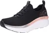 A single black Skechers sneaker with rose gold and silver accents is shown against a white background. Náhled obrázku produktu