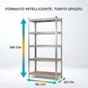 IvoQ Scaffale – 180 x 90 x 40 cm – 5 ripiani regolabili – Anteprima dell’immagine prodotto 4