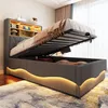 STILVORA 90x200 Polsterbett mit Nachttisch und USB Produktbild-Vorschau 1
