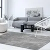 Grauer Teppich mit dezentem Strukturmuster auf weißem Boden in einem modernen Wohnzimmer Anteprima dell’immagine prodotto