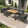Set di mobili da giardino Merax con braccioli intrecciati e Anteprima dell’immagine prodotto 2