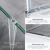 doporro Double porte de douche auto-levante 83,5 88,5 cm de Voir les images du produit 5