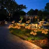 2x Solar LED Sonnenblumen Gartenleuchte Außen Steckleuchte Produktbild-Vorschau 3