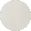 A plain, circular, cream-colored pillowcase shown against a white background. Produktbild-Vorschau