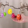 Ostereier zum Aufhängen mit Punkten Mix 4-6cm 12 Stück bunt Produktbild-Vorschau 8