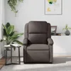 vidaXL Fauteuil relax marron foncé cuir véritable Voir les images du produit 3