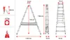 Baulich | Aluminium Haushaltsleiter - 2 x 8 Stufen - Max. Produktbild-Vorschau 2