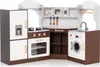 A wooden toy kitchen set with various appliances and accessories. Anteprima dell’immagine prodotto