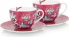 PIP STUDIO Flower Festival Tasse m.Unte. dark pink 280ml Produktbild-Vorschau 1