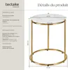 Table d'appoint ELSA aspect marbre et structure en acier - Voir les images du produit 6