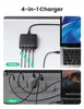 UGREEN USB-A+3xUSB-C 100W Deskt Fast Wall Charger EU Black Produktbild-Vorschau 4