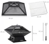 Outsunny Bol de feu avec pare-étincelles Grille de barbecue Voir les images du produit 3