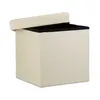 Relaxdays Pouf pieghevole, cubo con vano portaoggetti e Anteprima dell’immagine prodotto 2