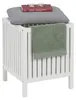 Relaxdays wasmand met zitfunctie, walnootkleur, met bekleed Productafbeelding-voorbeeld 1