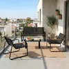 Mondeer Gartenmöbel Set 4-tlg Sitzgruppe Balkon Terrasse Produktbild-Vorschau 3