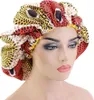 Frauen afrikanischen Blumendruck Satin Nachtschlaf Produktbild-Vorschau 5