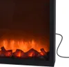 A close-up view of an electric fireplace with LED flames and logs. Náhled obrázku produktu