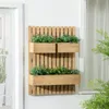 Blumenkasten-Set Wandmontage 3 abnehmbare Kästen Tannenholz Produktbild-Vorschau 2