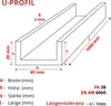 ALUMINIUM U-PROFIL 20x40x20x2 mm 100 cm ALUMINIUM PA38 + Produktbild-Vorschau 2