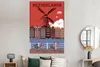 MuchoWow® Poster Amsterdam am Wasser auf einer Illustration Produktbild-Vorschau 4