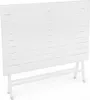 Tavolo pieghevole Elin 110 x 70 x 71 cm Alluminio bianco Anteprima dell’immagine prodotto 3