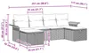 Gartensofa-set mit Kissen 6 pcs Schwarz und Türkis Produktbild-Vorschau 10