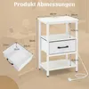 COSTWAY 2er Nachttische, Nachtschrank mit Ladestation, 2 Produktbild-Vorschau 3