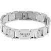 A close-up studio shot of a silver-colored Guess bracelet. Podgląd zdjęcia produktu