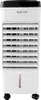 A front view of a white portable air cooler with a black top. Produktbild-Vorschau